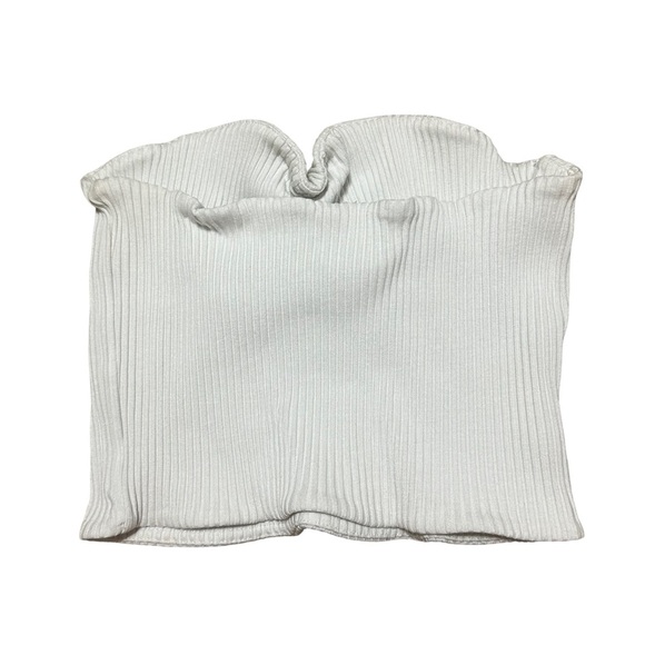 Aritzia Wilfred White Ribbed Tube Top Small - Picture 2 of 3